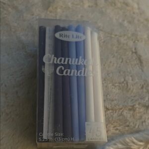 Blue and White Chanukah Candles